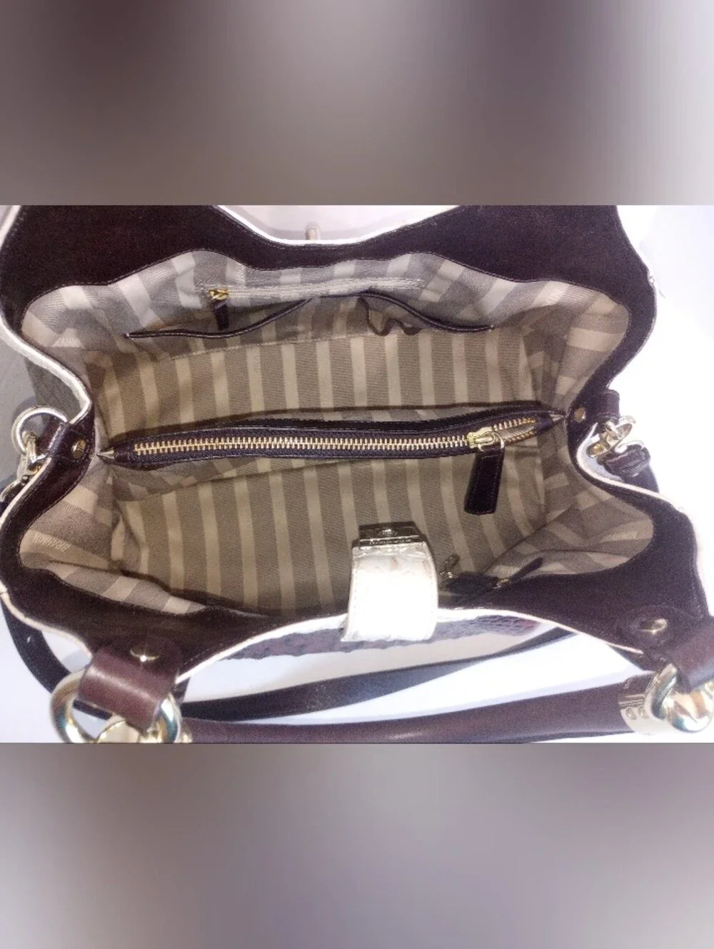 Brahmin Elisa Hobo Crossbody Satchel Croc Embossed Leather Multi Color